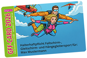 GFF Card - Spezialversicherung für Luftsportfreunde